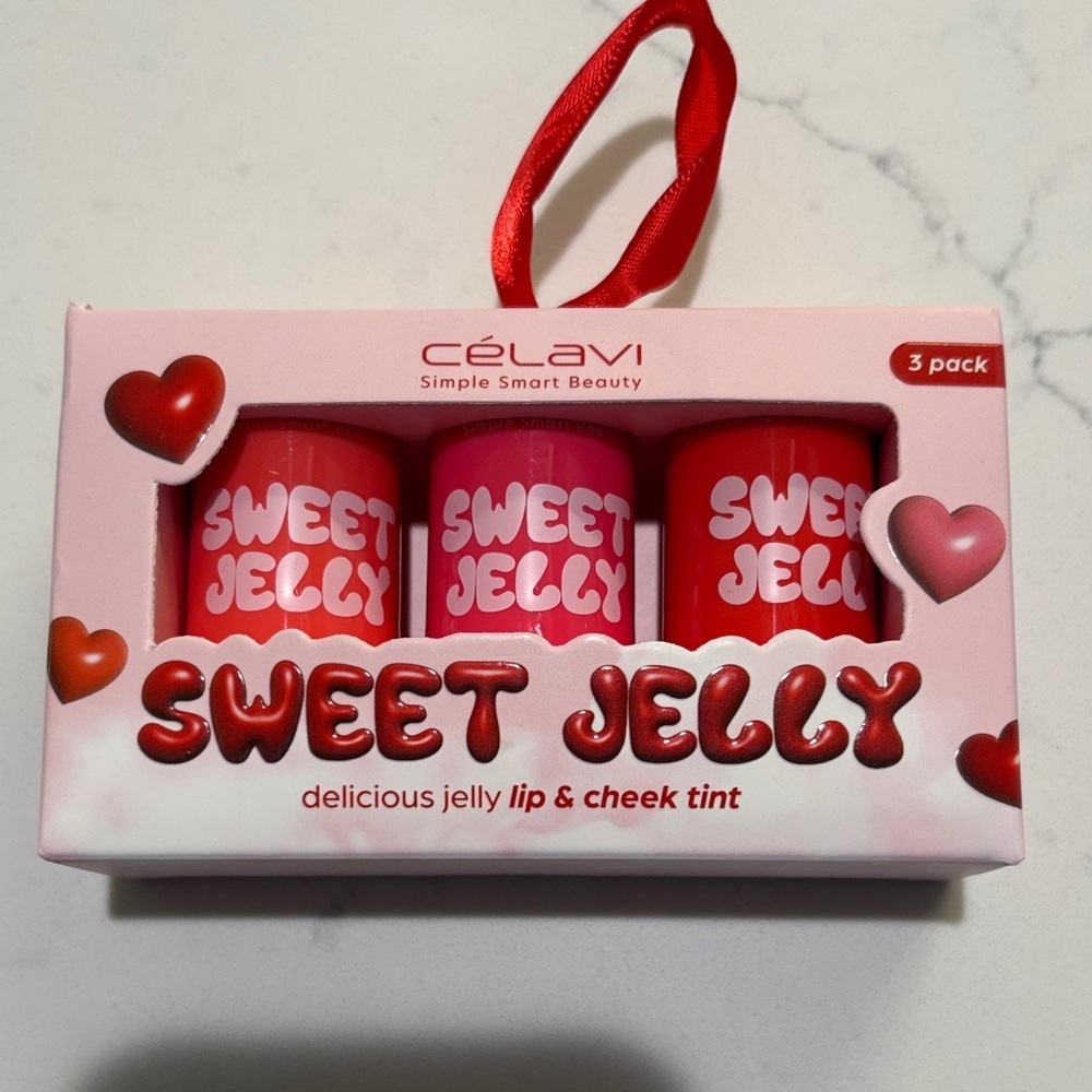 Célavi Sweet Jelly Lip & Cheek Tint Set - Vibrant Red